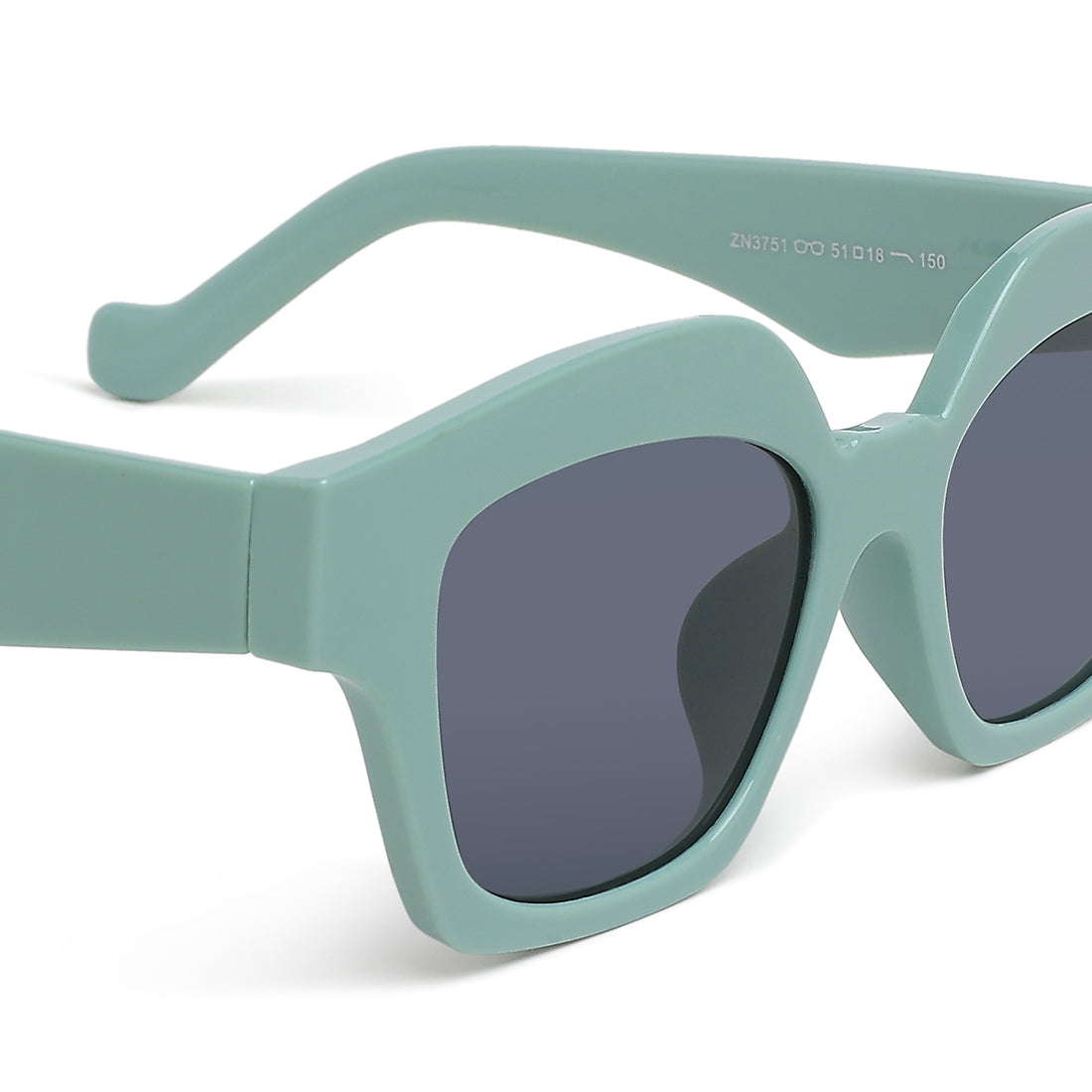 tinted uv-protected square sunglasses#color_peppermint-green