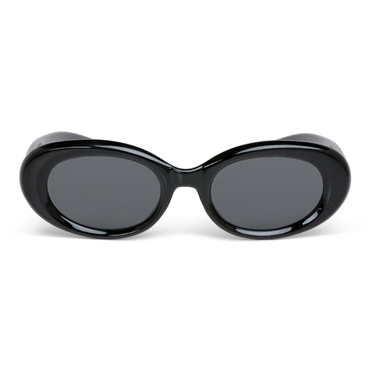 metallic stars oval sunglasses#color_black