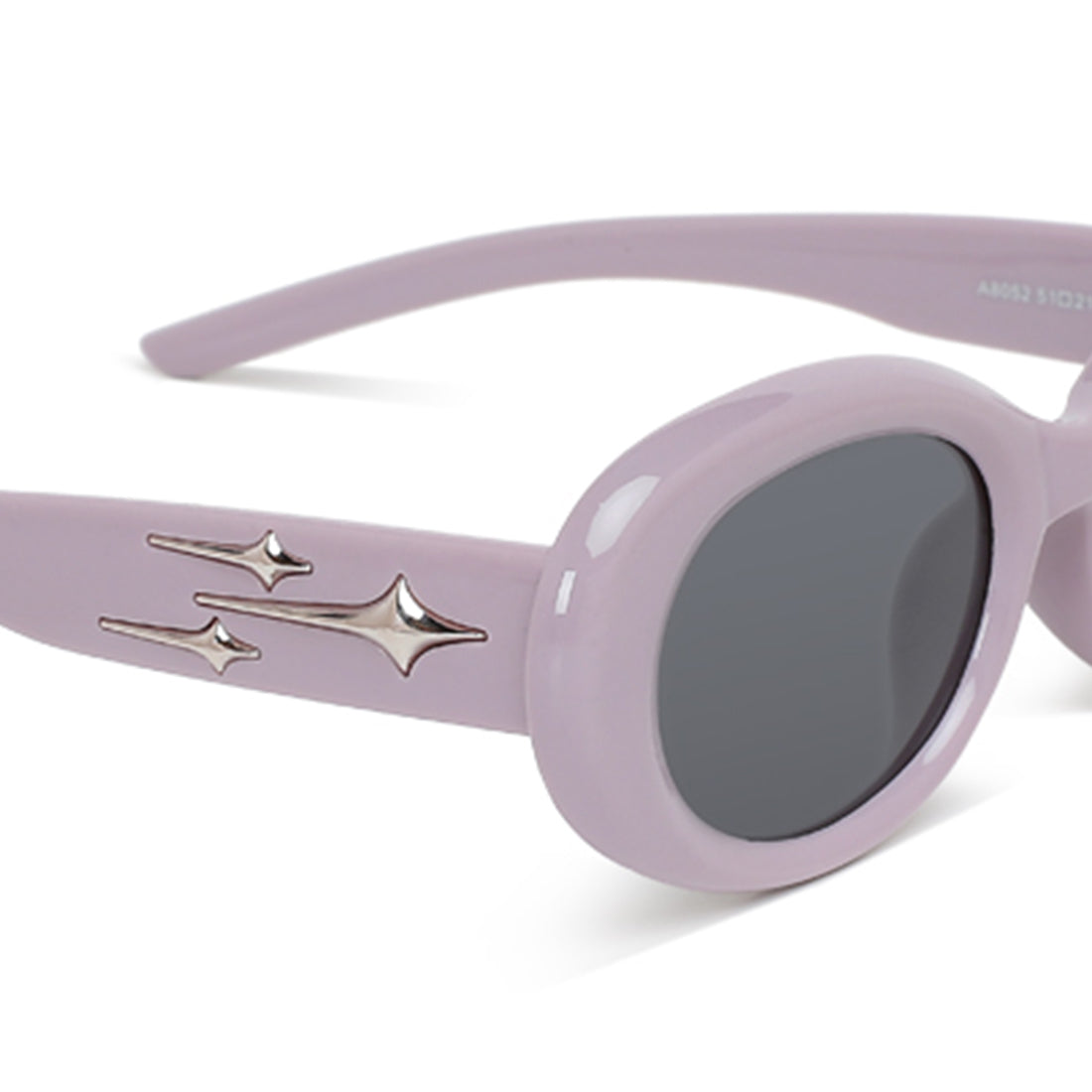metallic stars oval sunglasses#color_purple