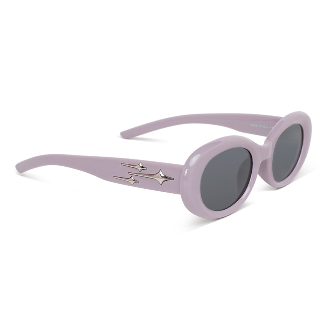 metallic stars oval sunglasses#color_purple