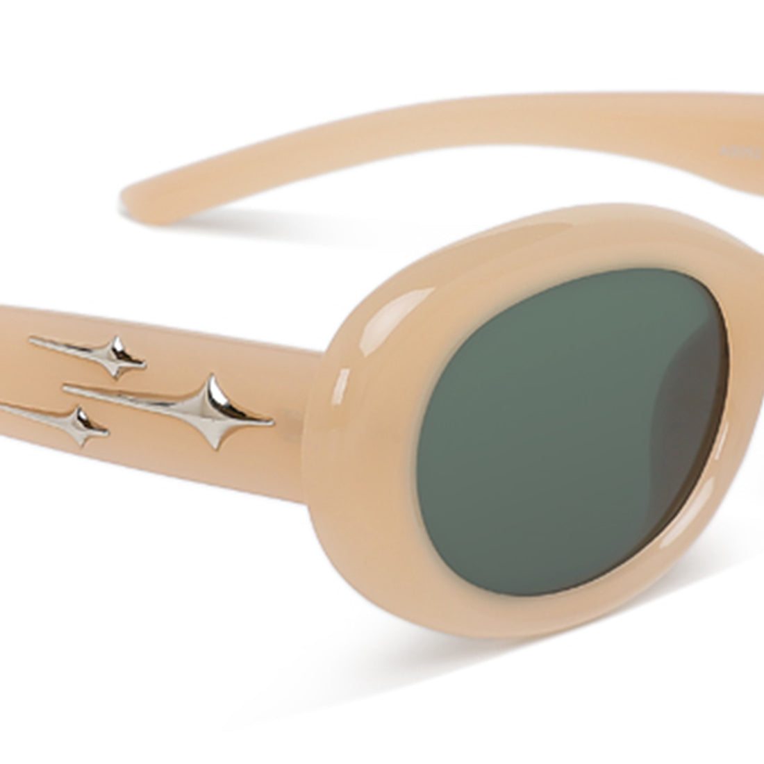 metallic stars oval sunglasses#color_skin