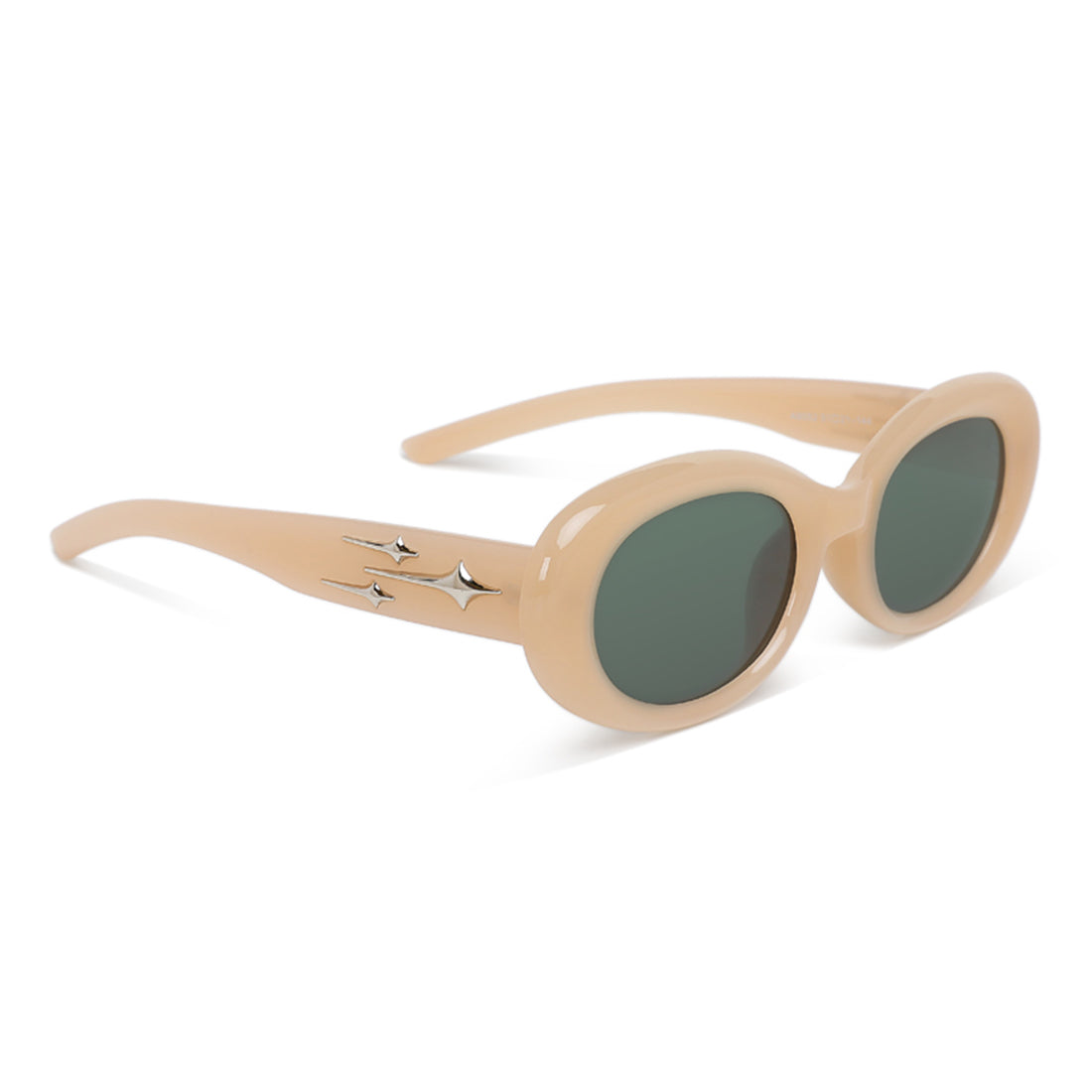 metallic stars oval sunglasses#color_skin