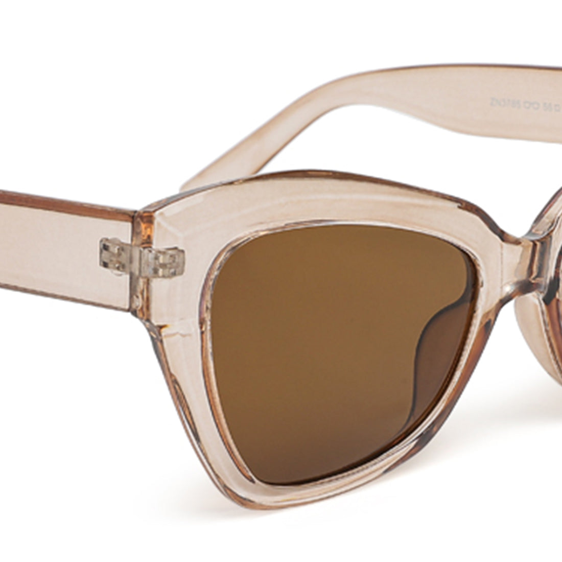 chunky cat eye sunglasses#color_light-brown