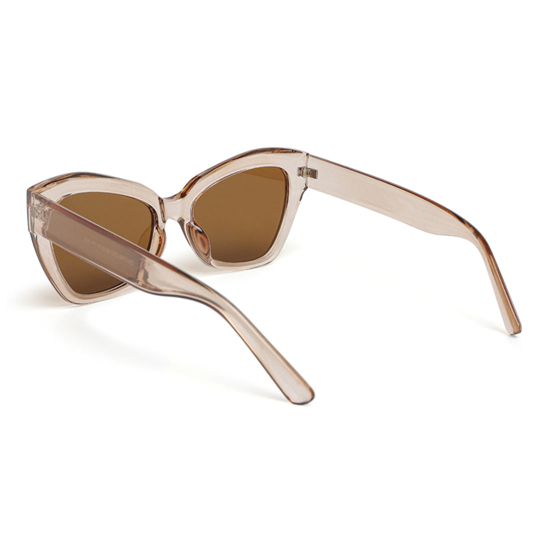 chunky cat eye sunglasses#color_light-brown