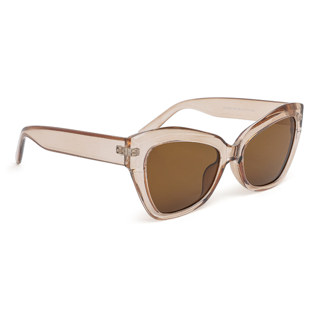 chunky cat eye sunglasses#color_light-brown