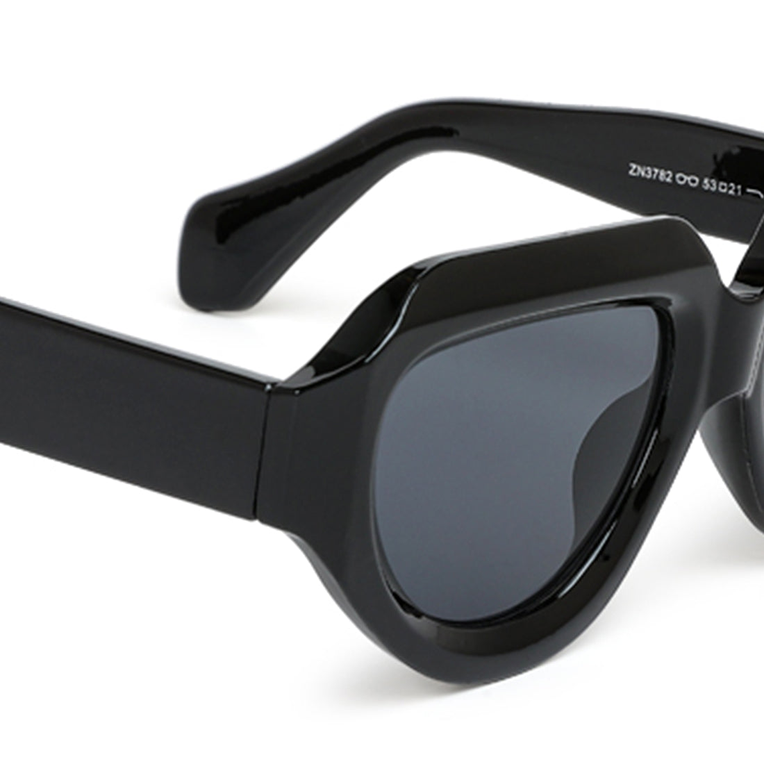 retro thick rim sunglasses#color_black