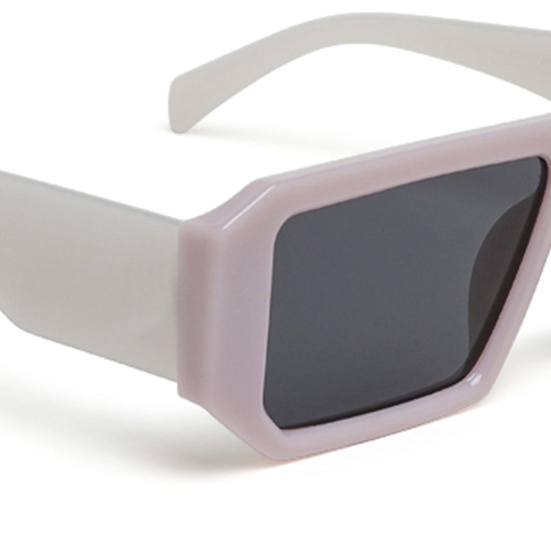 flat bridge rectangular sunglasses#color_jelly-white