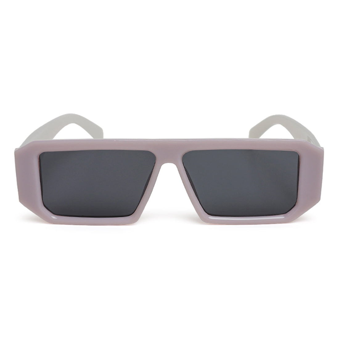 flat bridge rectangular sunglasses#color_jelly-white