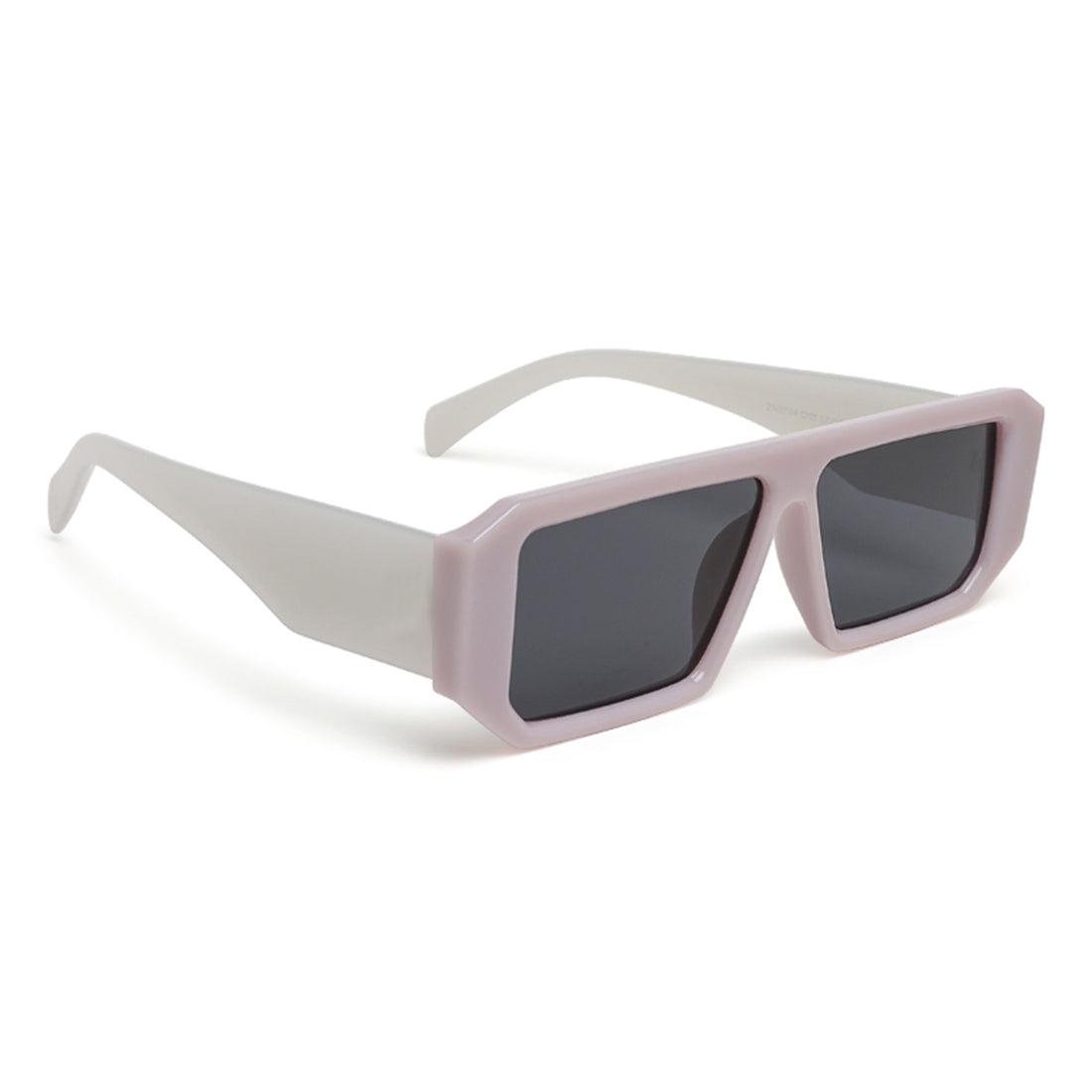 flat bridge rectangular sunglasses#color_jelly-white