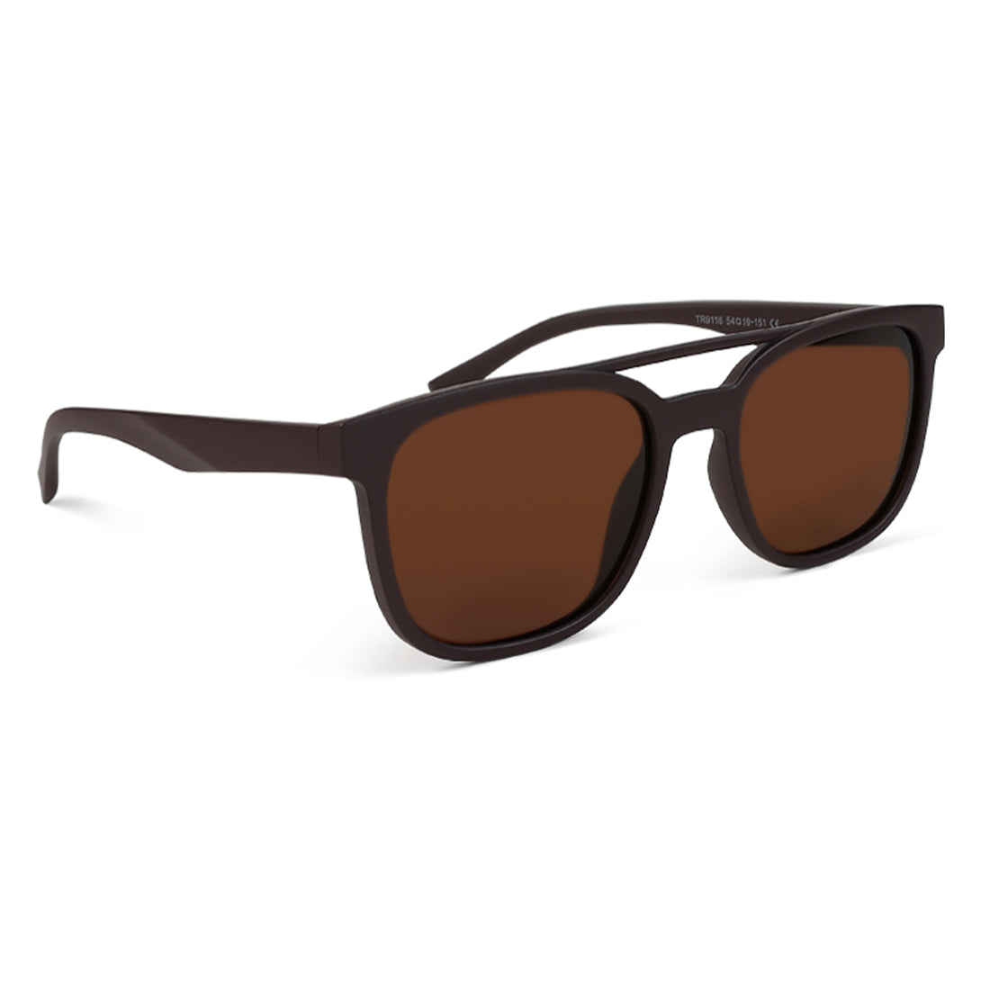 top bar detail wayfarer sunglasses#color_brown