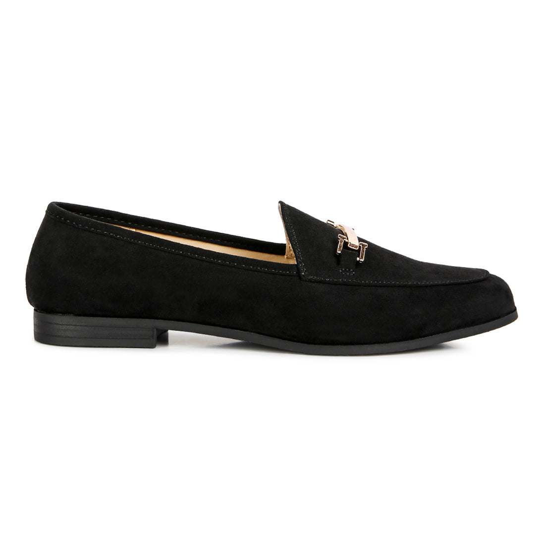Black Metal Sling Casual Loafers