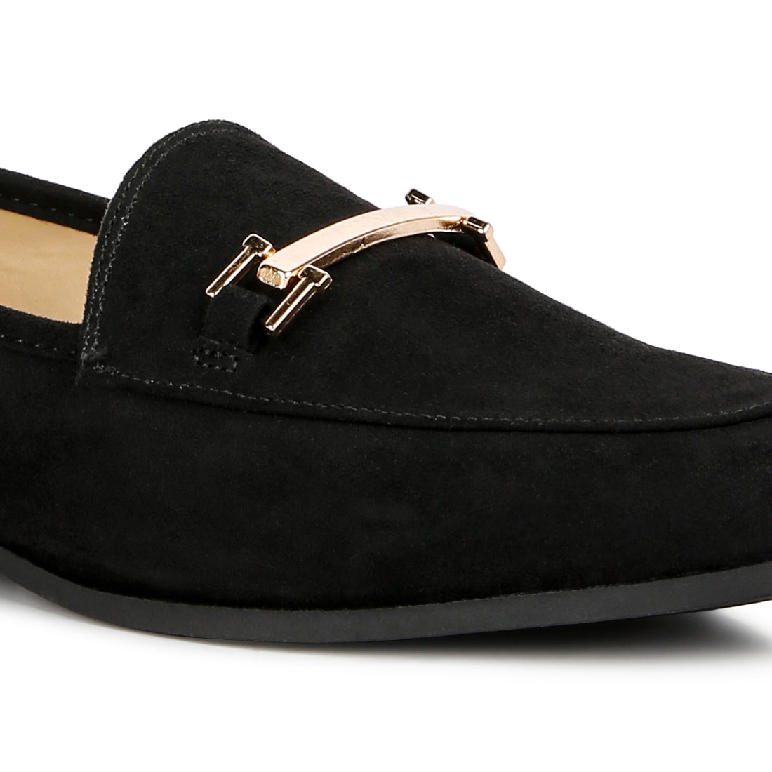 Black Metal Sling Casual Loafers