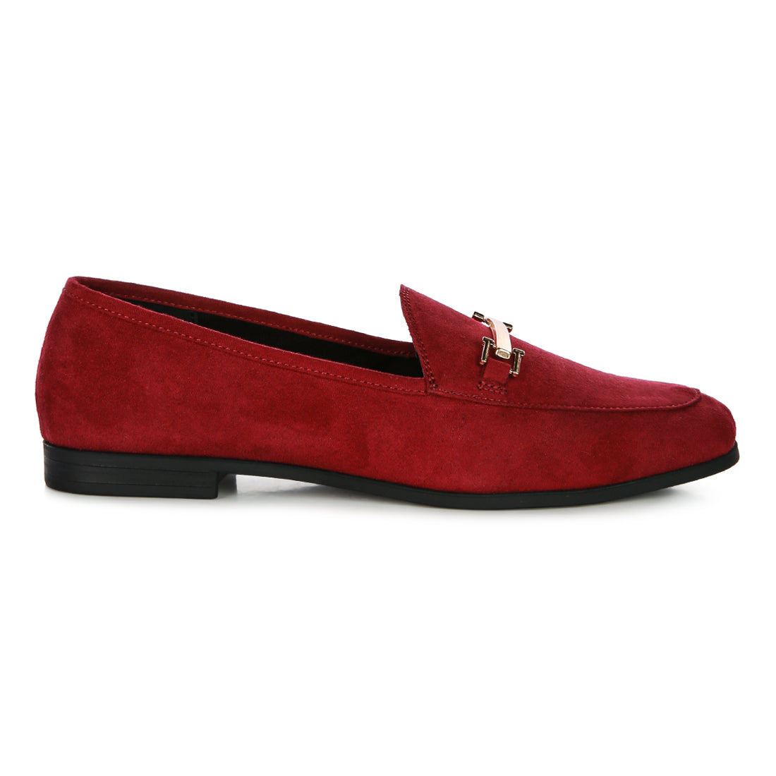 Burgundy Metal Sling Casual Loafers