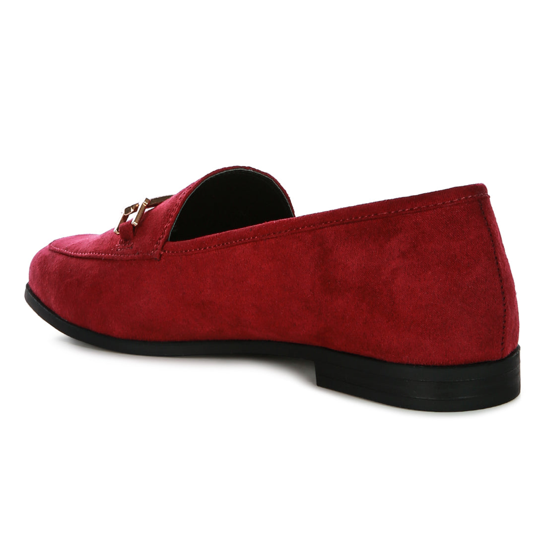 Burgundy Metal Sling Casual Loafers