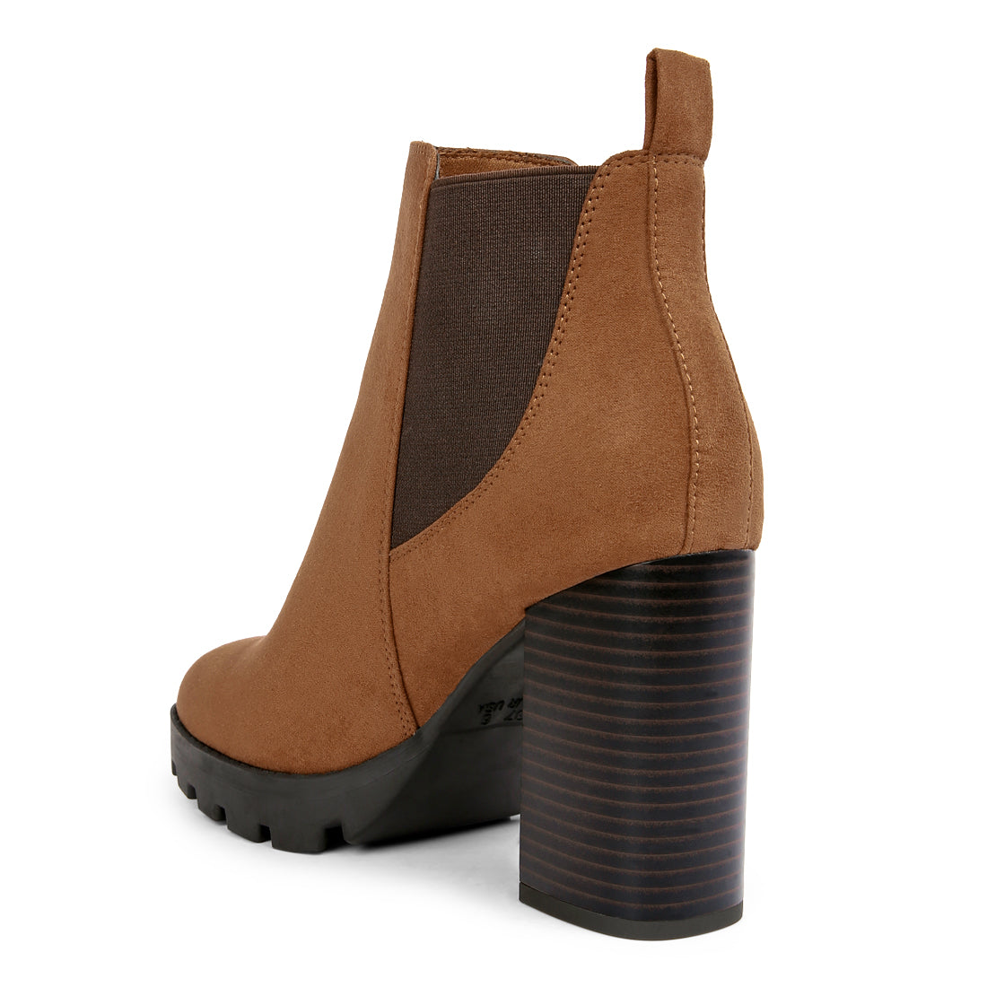 Tan Block Heeled Boot