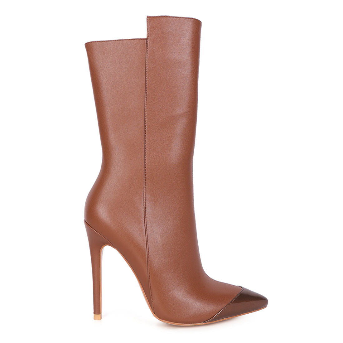 dip stiletto boots#color_tan