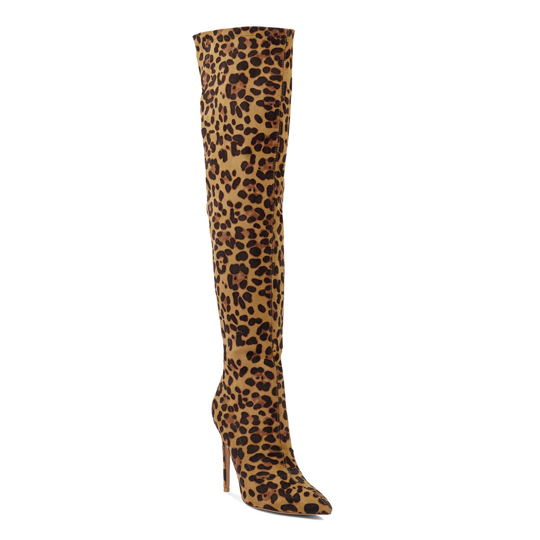 Knee High Leopard Print Stiletto Boot