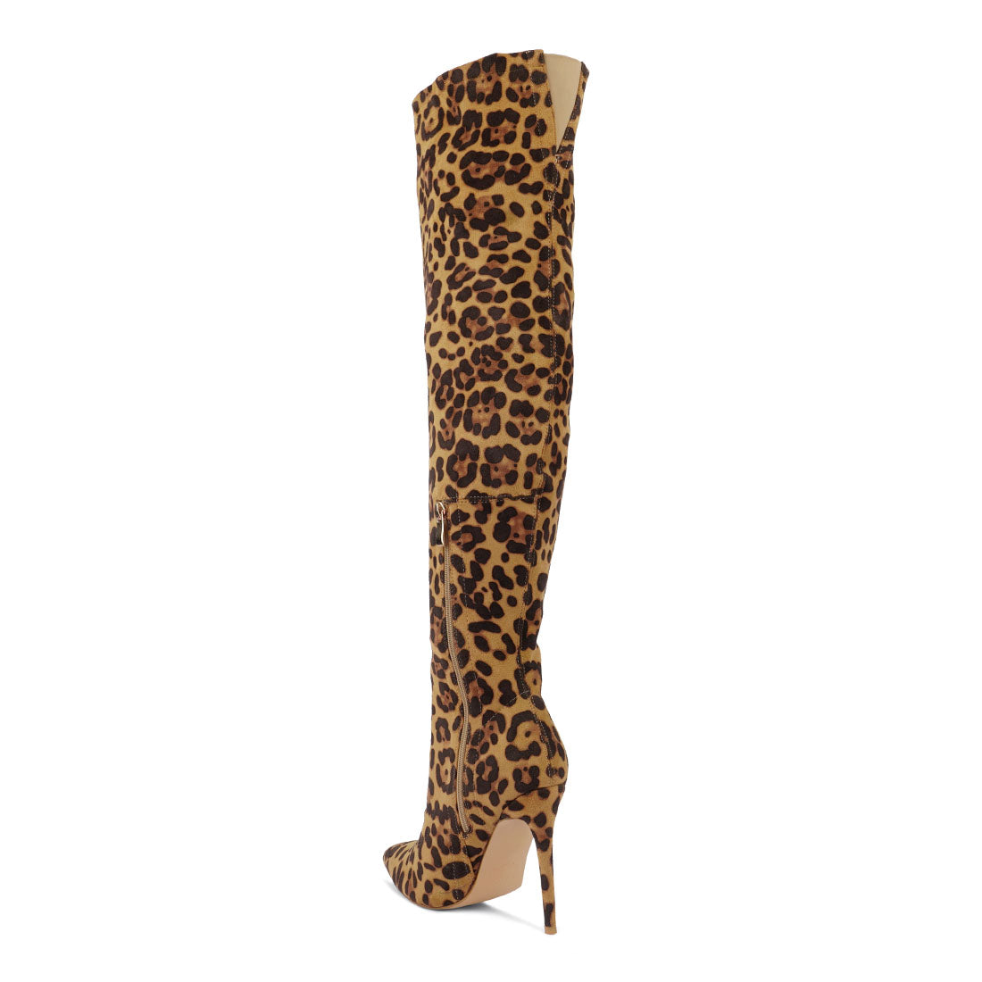 Knee High Leopard Print Stiletto Boot