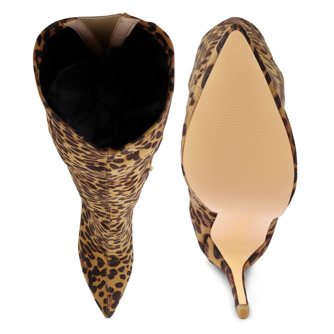 Knee High Leopard Print Stiletto Boot