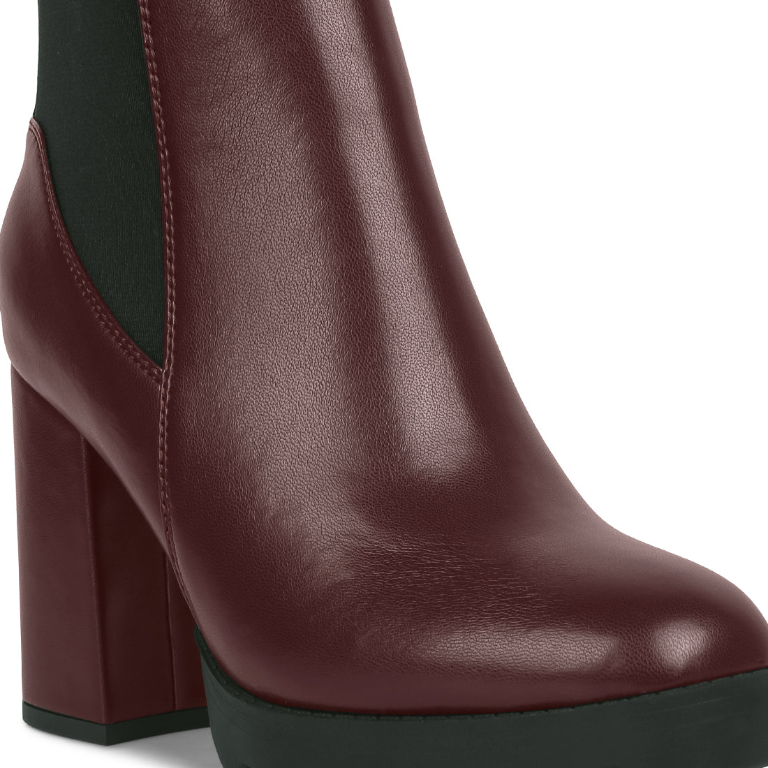 bolt block heeled chelsea boots#color_burgundy