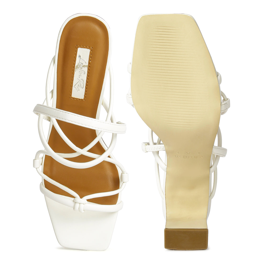 two strings slingback mid heel block sandals#color_off-white