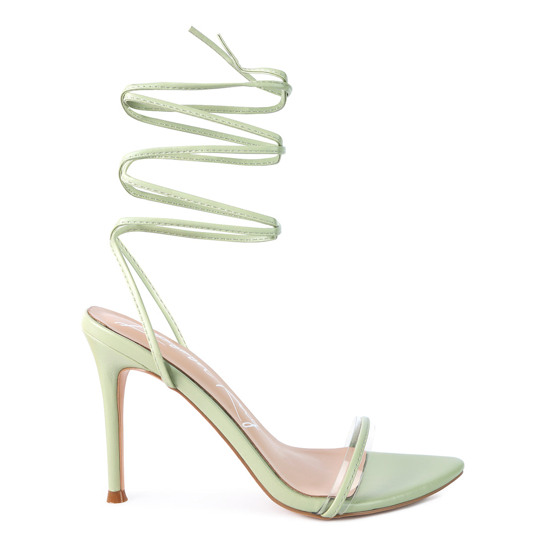 Mint High Heel Lace Up Sandals