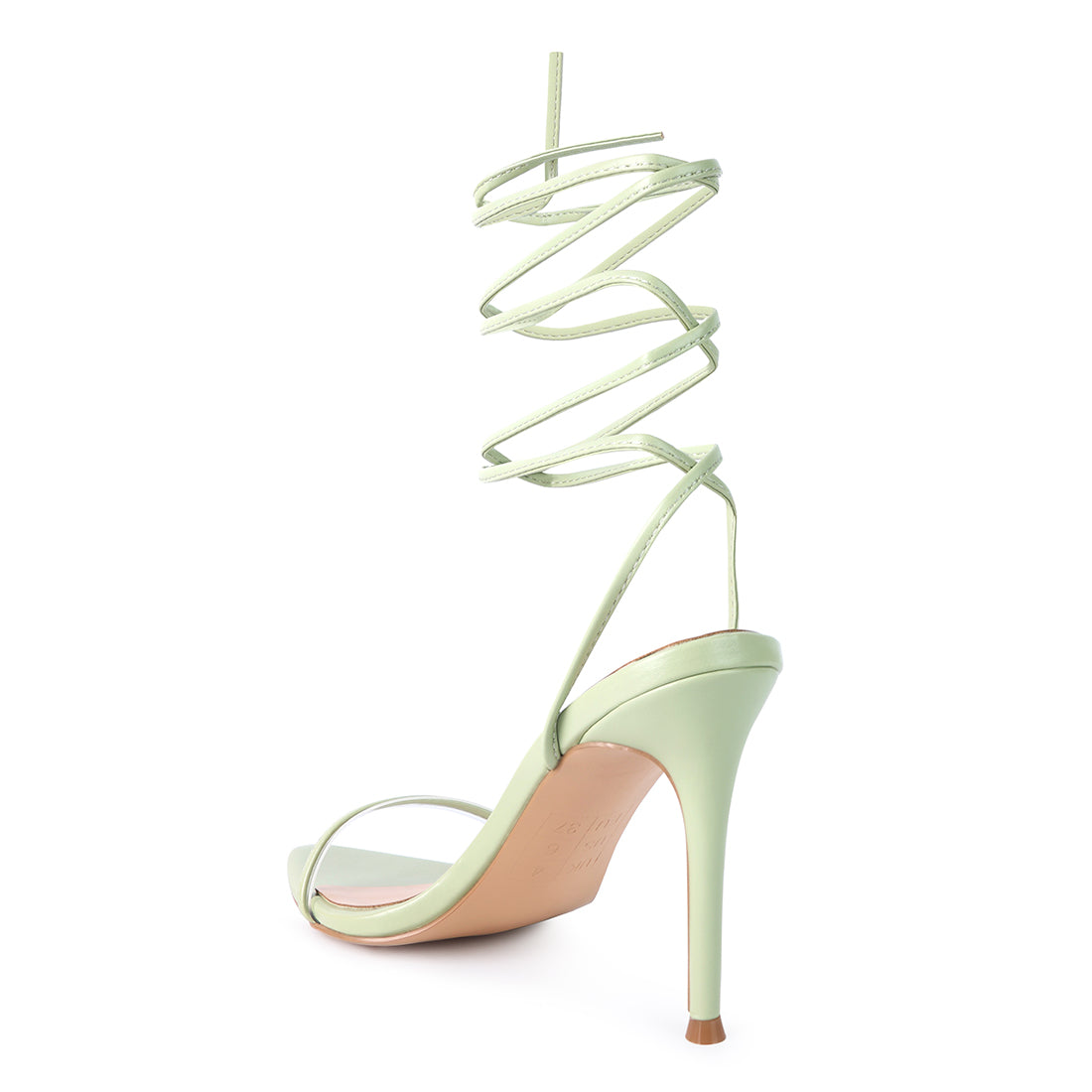 Mint High Heel Lace Up Sandals