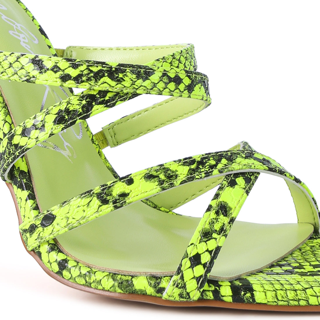 Neon Yellow High Heeled Sandals