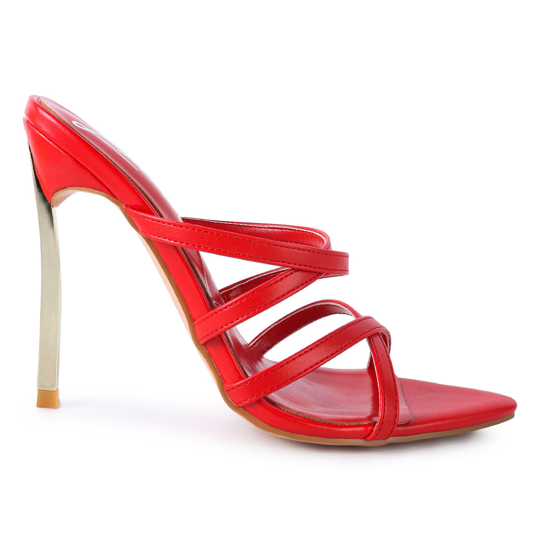 Red High Heeled Sandals