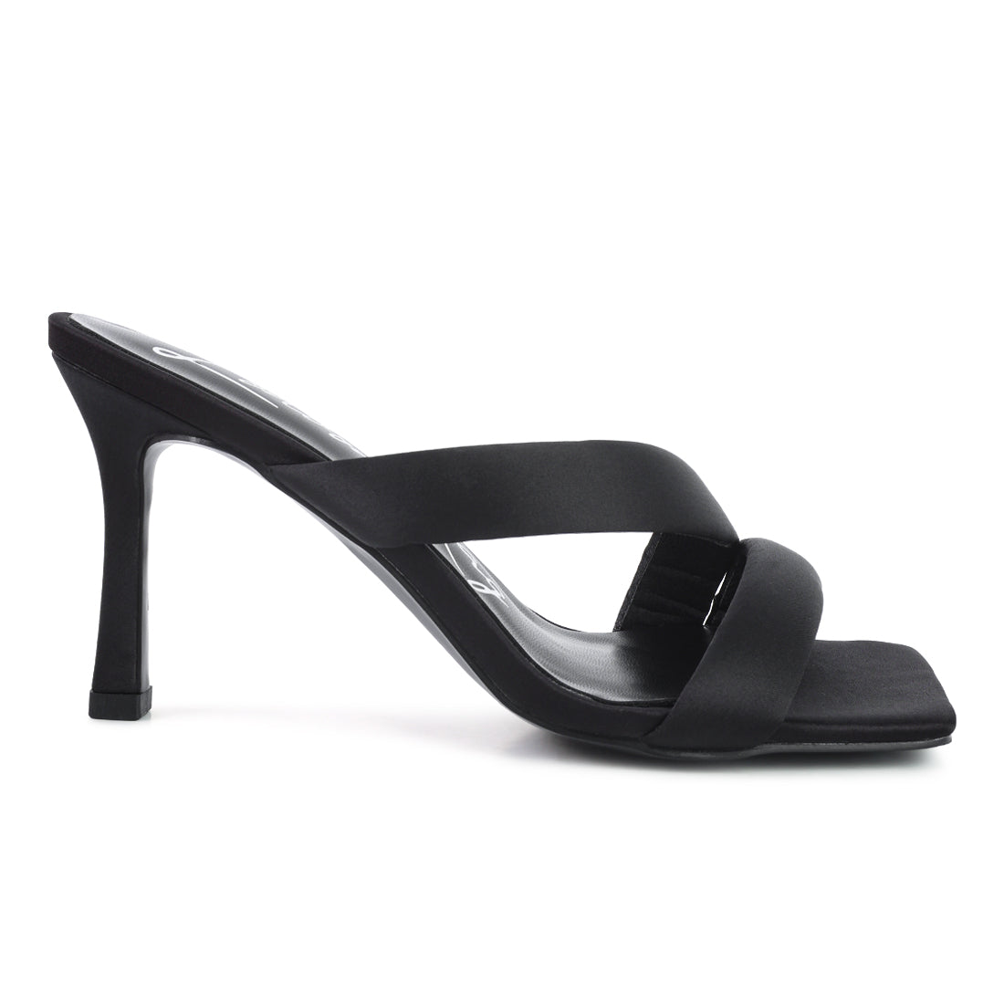 Black Cross Strap Heels