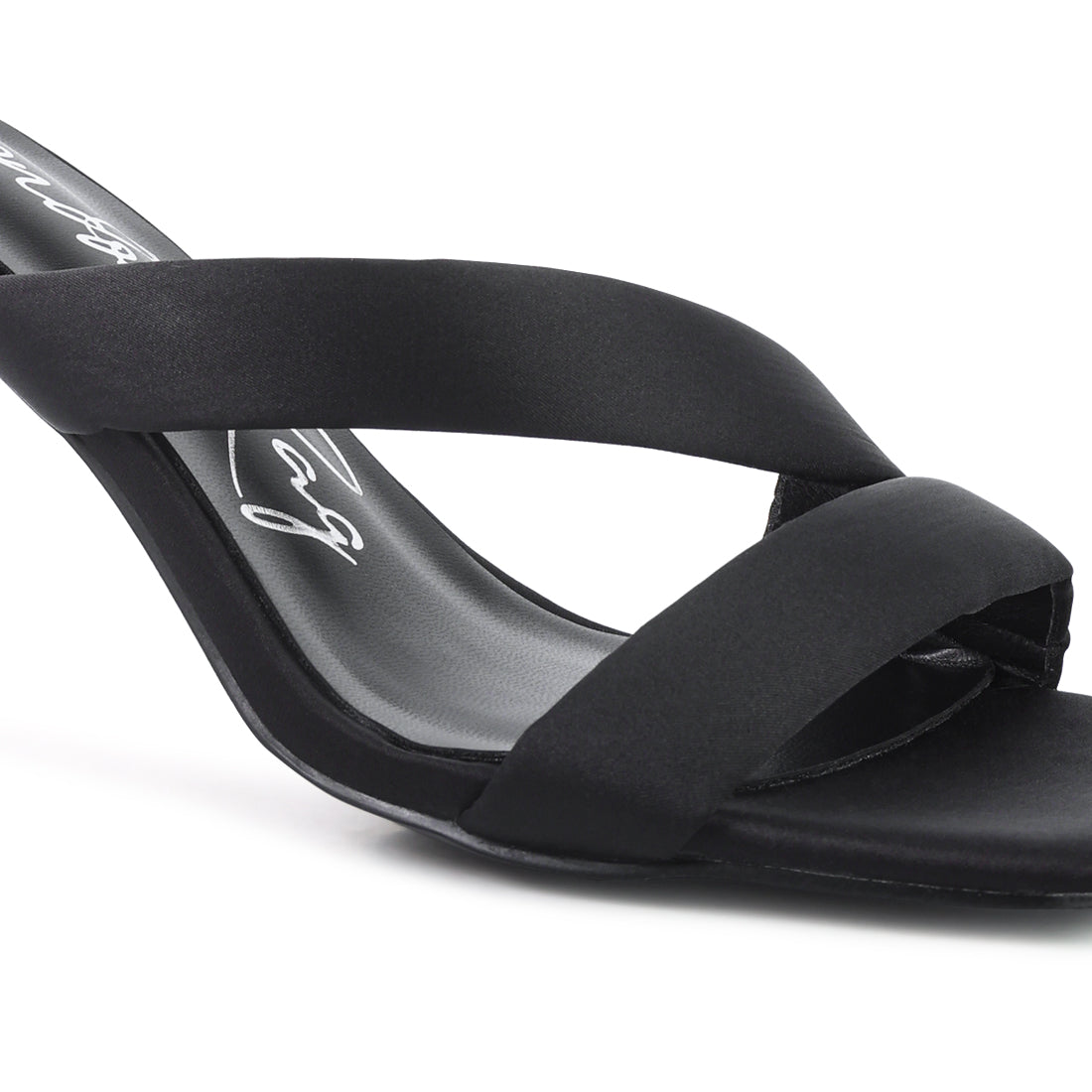 Black Cross Strap Heels