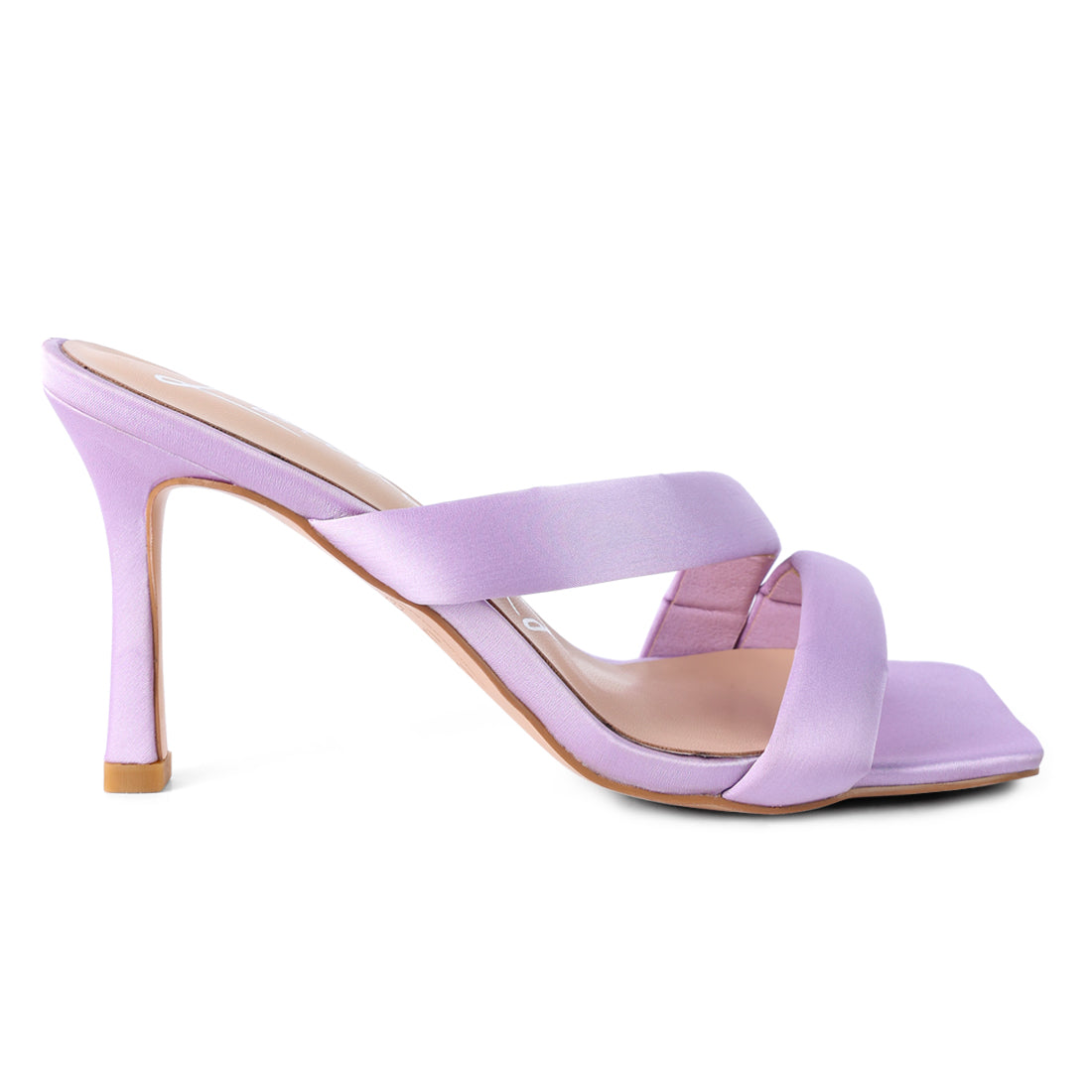 Purple Cross Strap Heels
