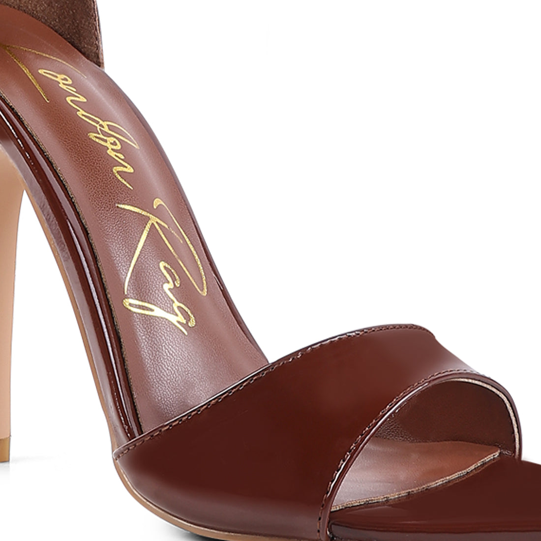 Brown Ankle Strap High Heeled Sandals