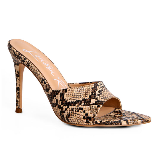 High Heel Sandals In Beige