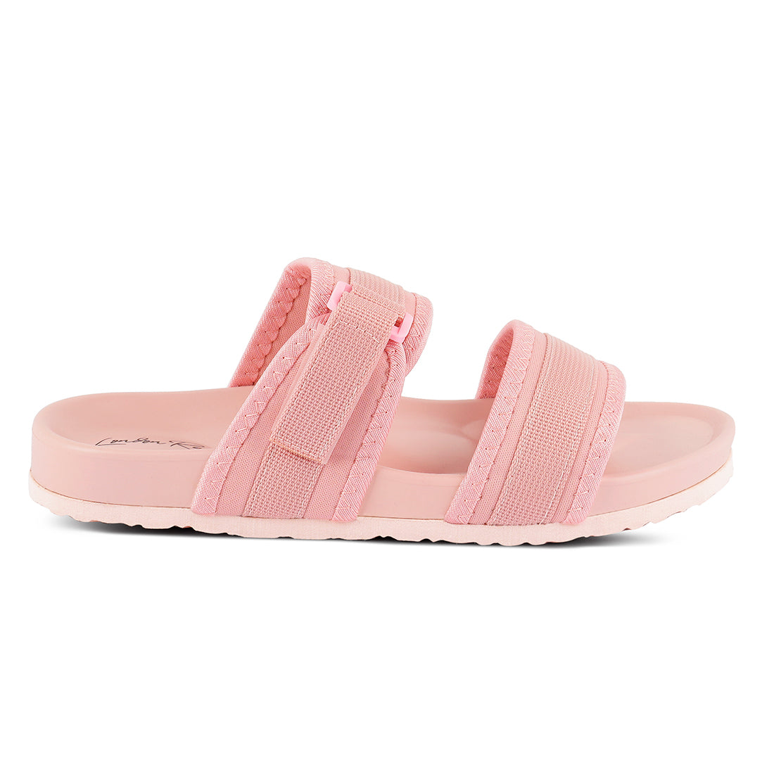 Pink Nautic Casual Platforms Slides