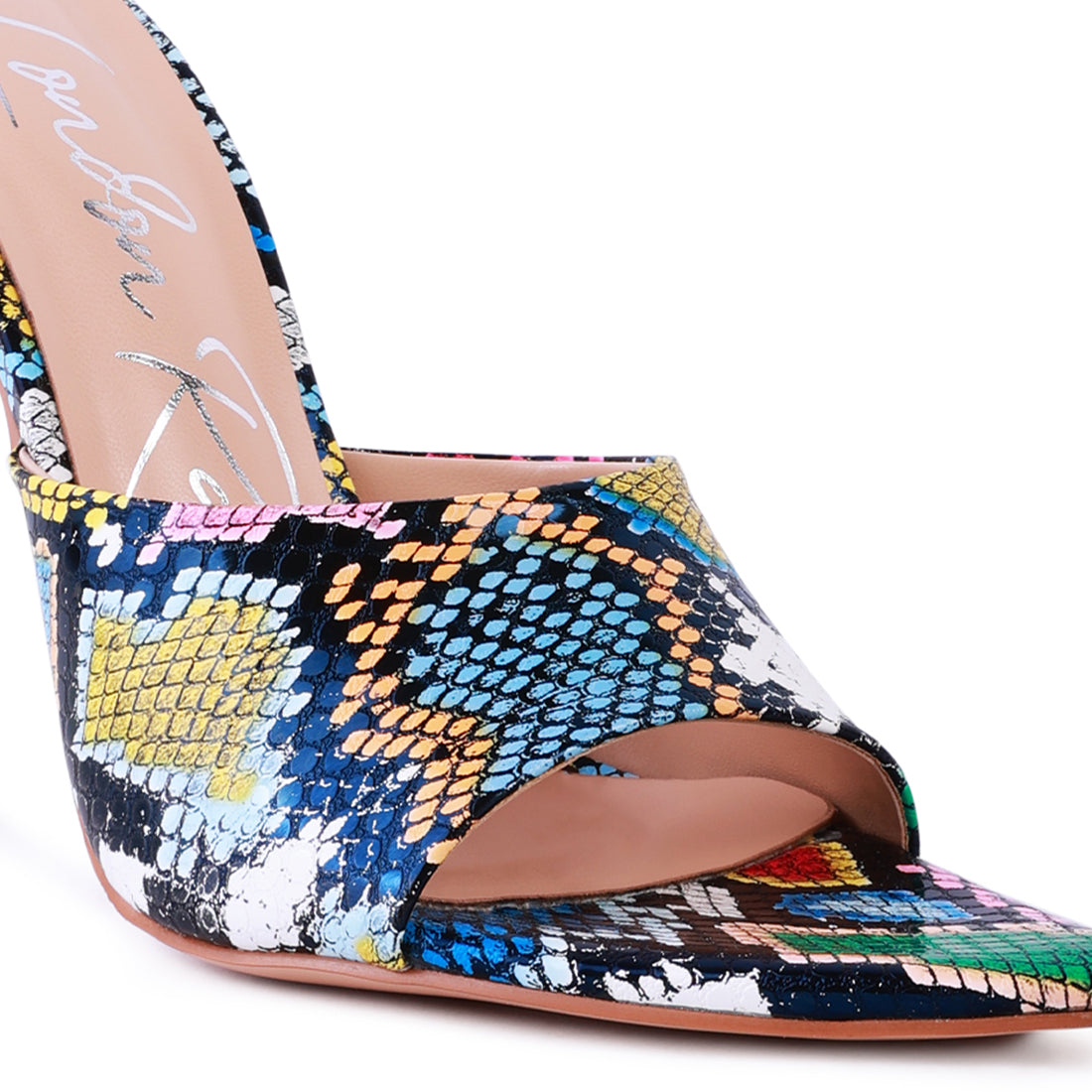 Bottoms Up Pointed High Heel Sandal in Multicolor