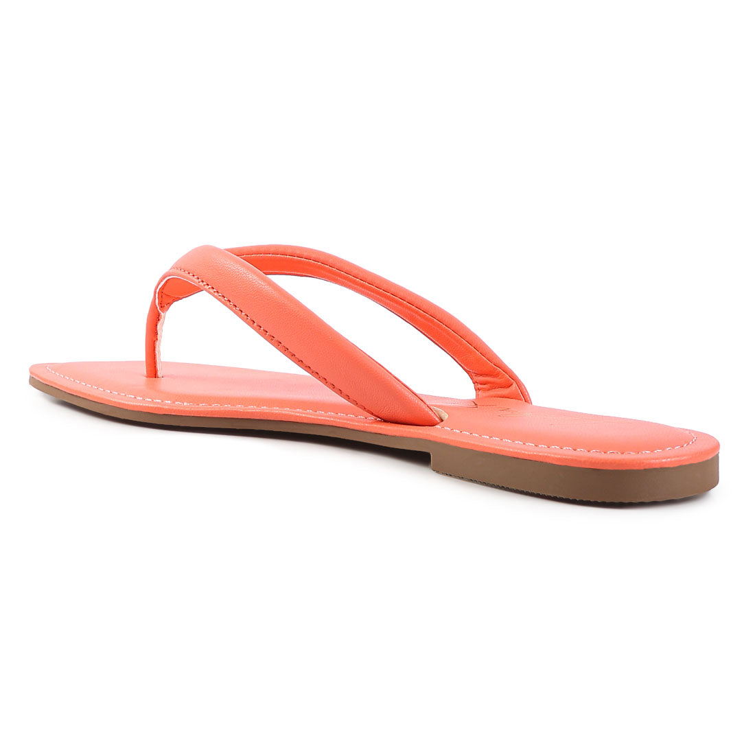 Coral Square Toe Thong Flats
