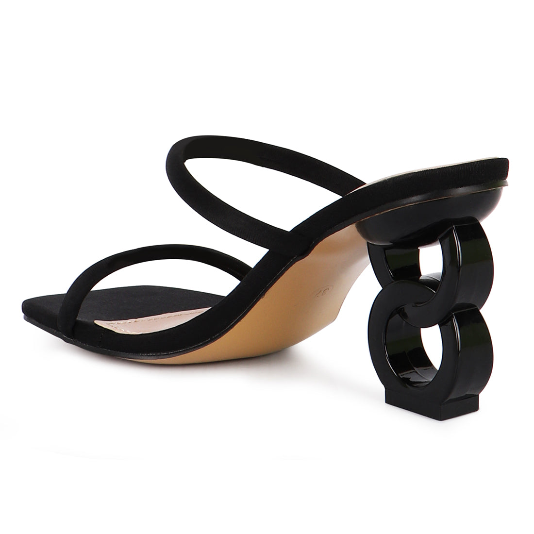 Heel Slide Sandals in Black