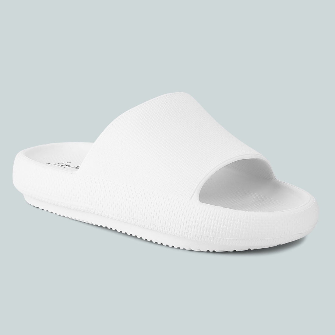 White Cabana Black Eva Pool Sliders