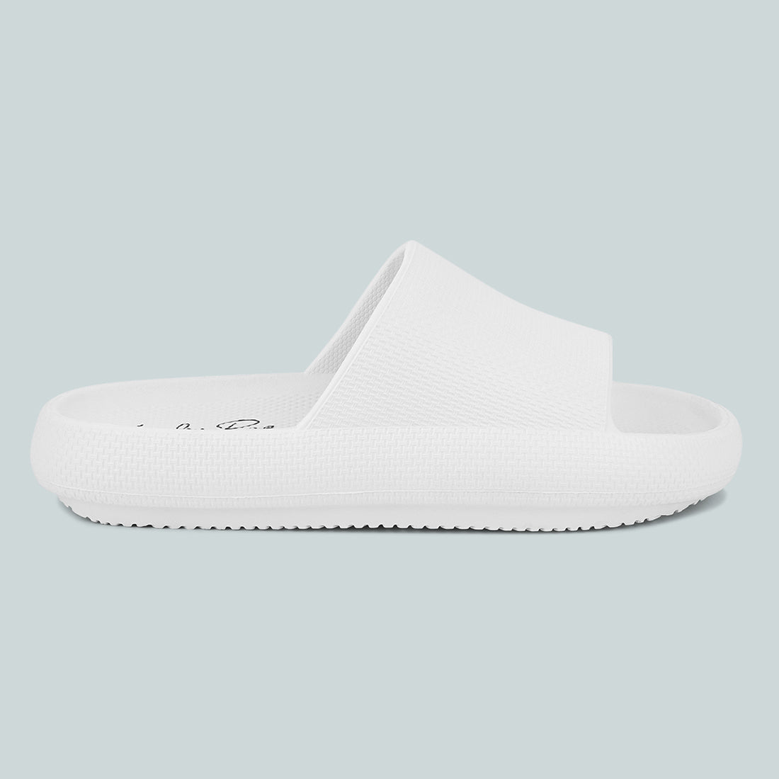 White Cabana Black Eva Pool Sliders