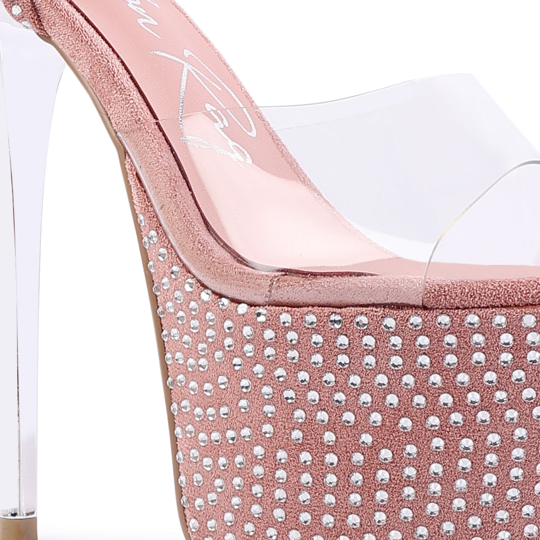Pink Sugar Mom Strappy Diamante Platform High Heels