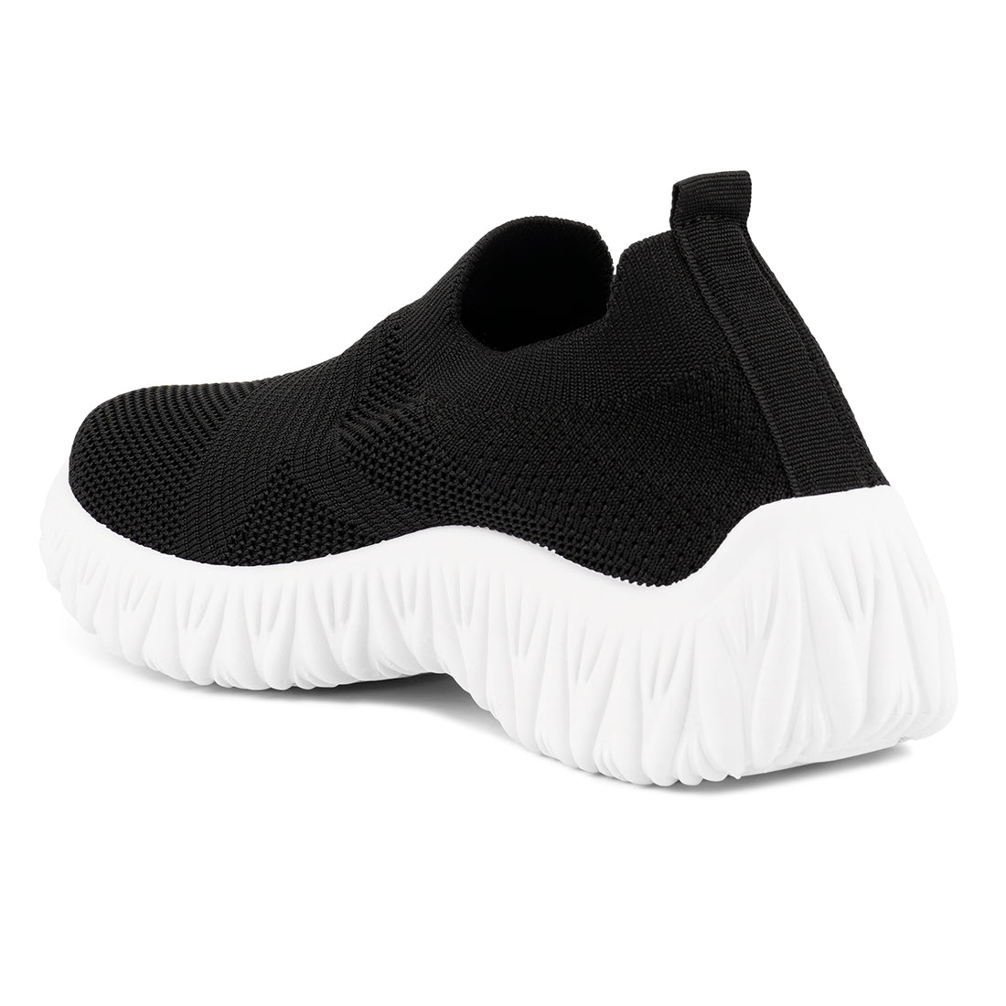 Black Fair Play Knitted Chunky Running Sneakers