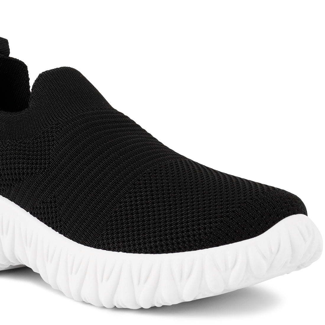 Black Fair Play Knitted Chunky Running Sneakers