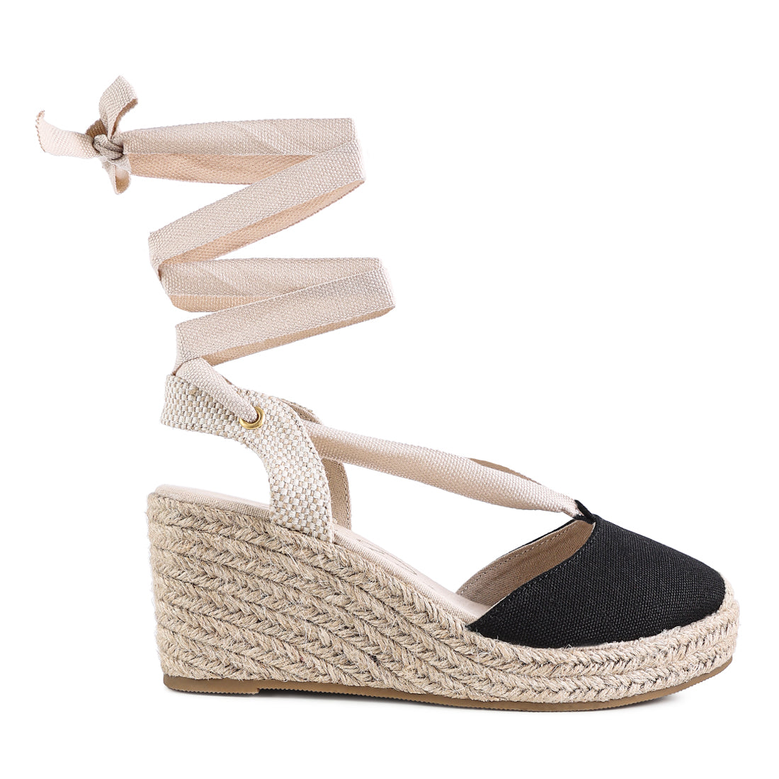 strappy wedge heel sandals#color_black