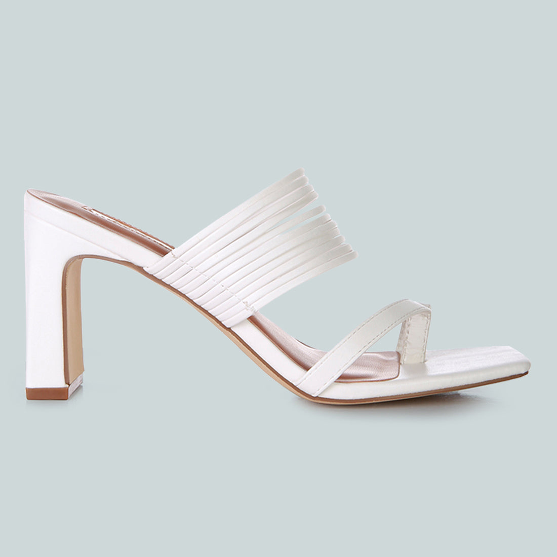 mid block heel sandals#color_white