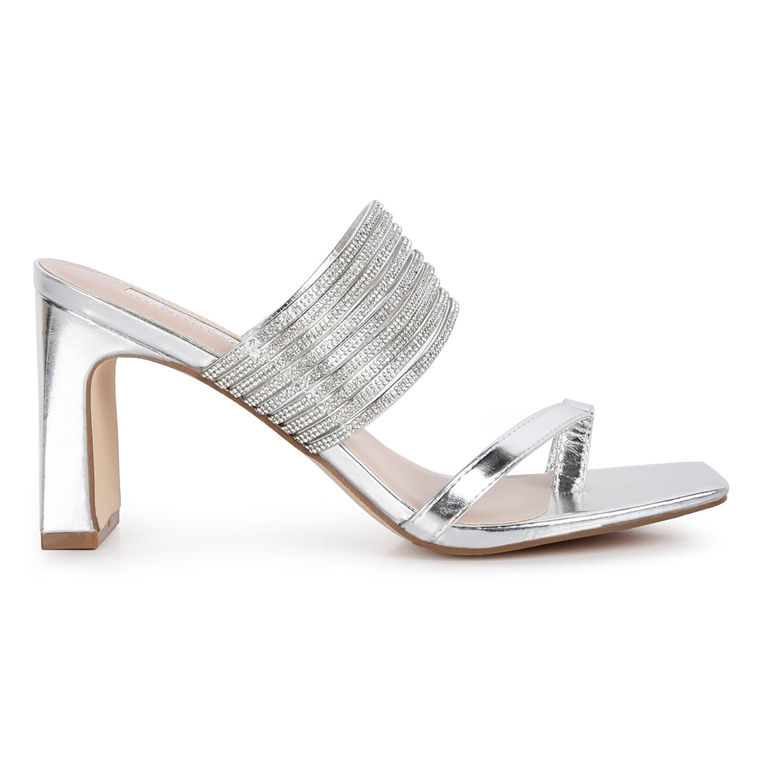 mid block heel sandals#color_silver