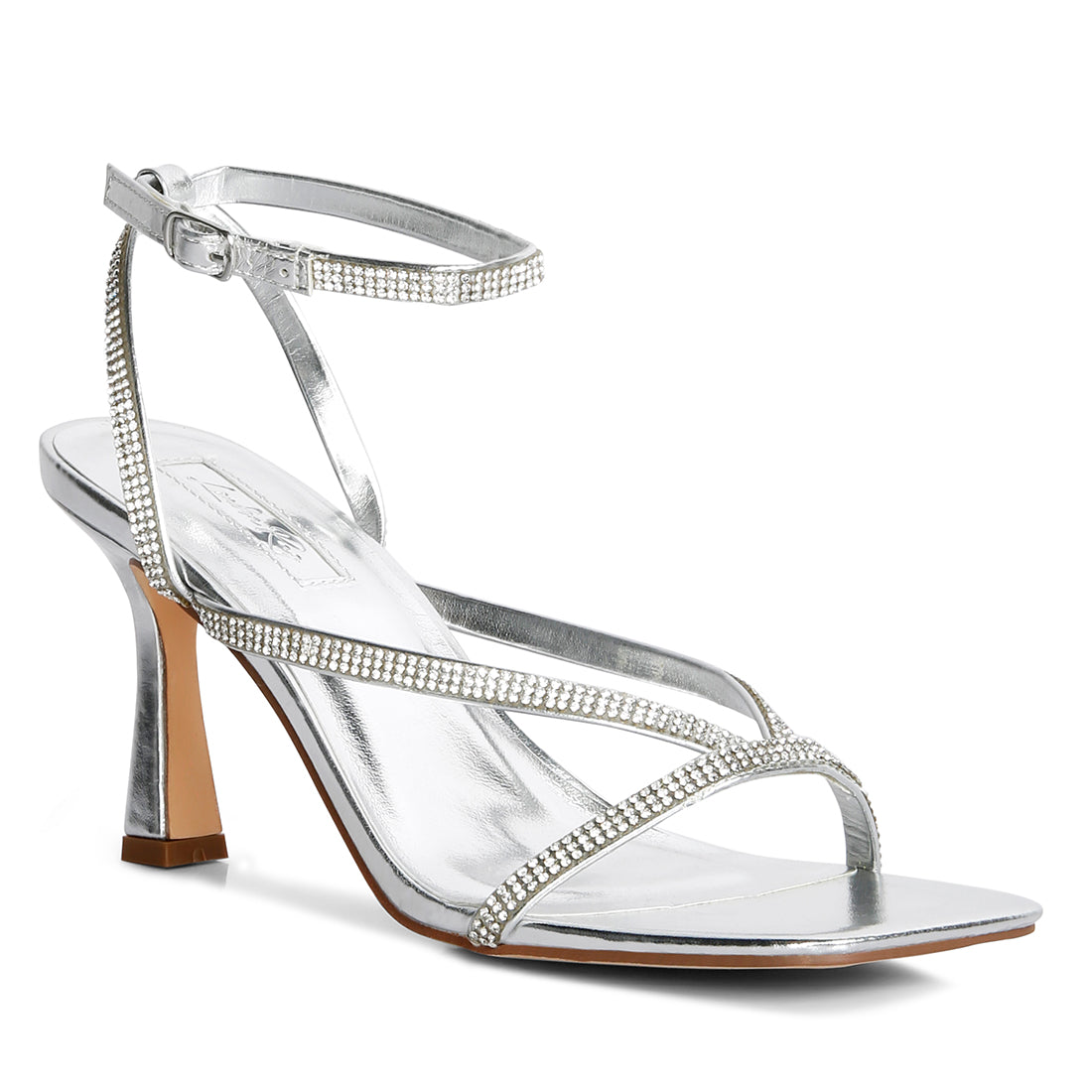 diamante mid heel sandal#color_silver