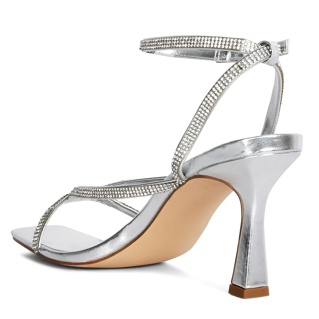 diamante mid heel sandal#color_silver
