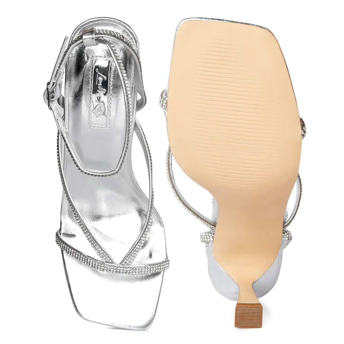diamante mid heel sandal#color_silver