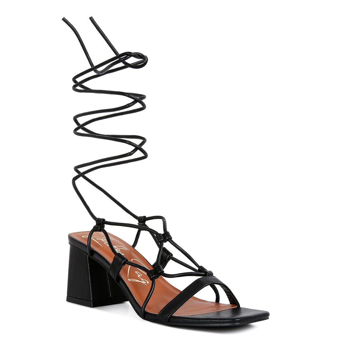 lace up block heeled sandal#color_black